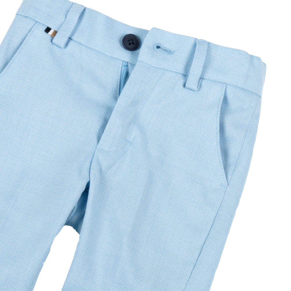 Hugo Boss Light Blue Viscose Elastic Trousers – Bimbo © - Main Image